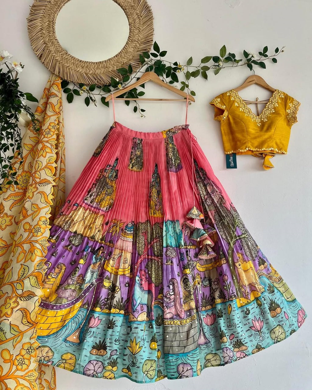 Little Pongal princess! Kids' lehenga-choli. Elegant, colorful & festive outfit for the special occasion