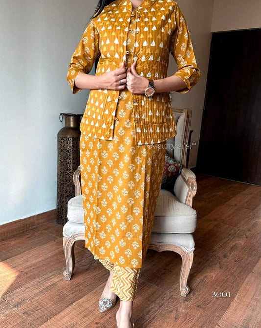 Elevate your ethnic style with this elegant heavy suit set, adorned with intricate hand embroidery and mill prints.