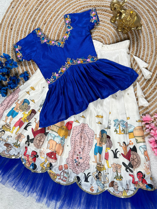 Little Pongal princess! Kids' lehenga-choli. Elegant, colorful & festive outfit for the special occasion