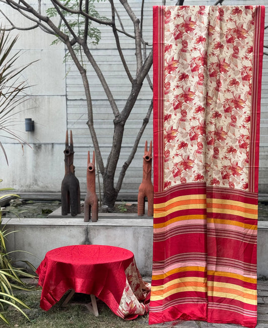 This pure pashmina feel fabrics has weaving satin border on both the sides.  It’s silky design just compliments the fabric.